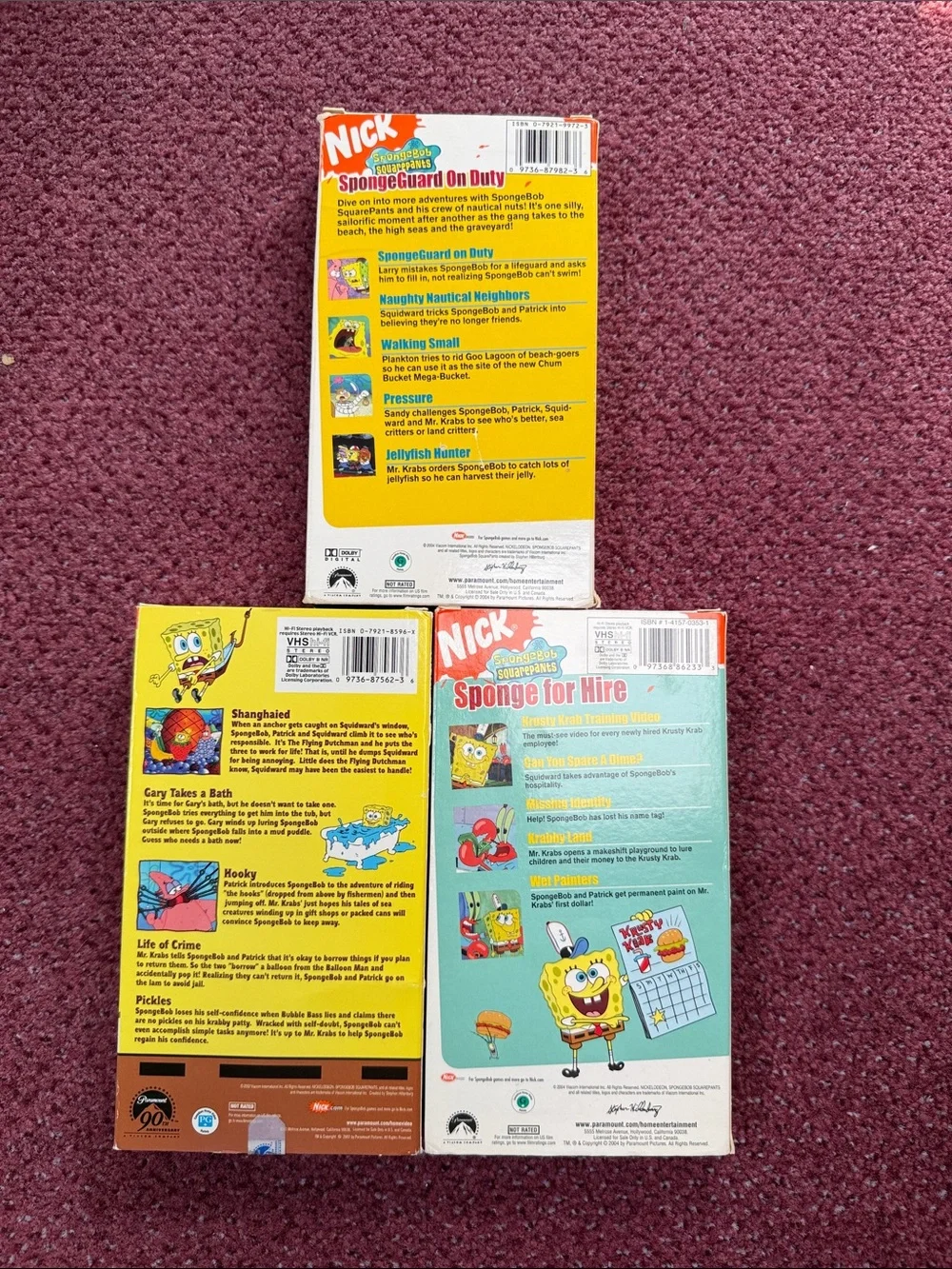SpongeBob Squarepants DVD Trio - Sea Stories,Sponge for Hire,SpongeGuard on Duty
